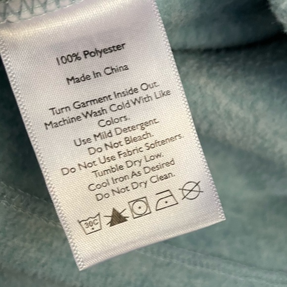 Eddie Bauer Women’s Small Fleece Quarter Zip, Classic Fit, Soft Teal - Picture 7 of 7